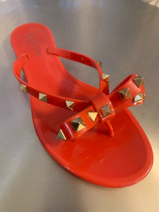 Valentino Garavani Shoes - Valentino Rockstud PVC Flat Thong